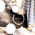 Silber Chrom x Weiß | Glitzerglas Doppelarmband